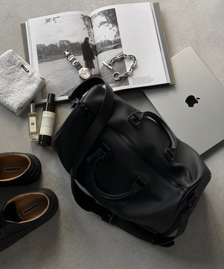 LEATHER BOSTON SHOULDER BAG