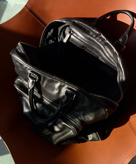 PRADA Leather Boston Bag