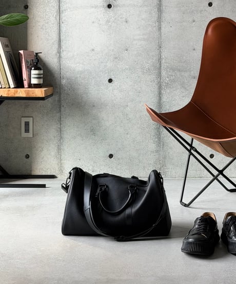 LEATHER BOSTON SHOULDER BAG