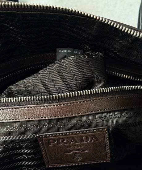 PRADA ヴィンテージレザーボストンバッグ