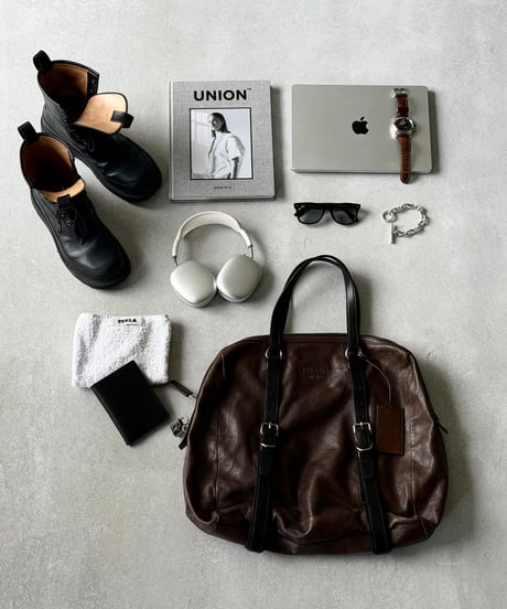 PRADA ヴィンテージレザーボストンバッグ