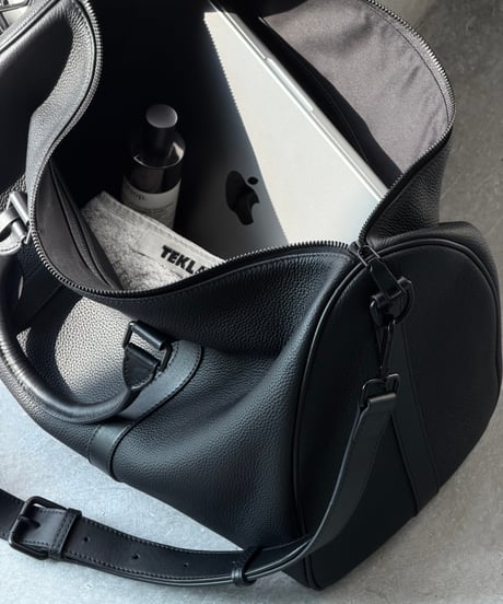 LEATHER BOSTON SHOULDER BAG
