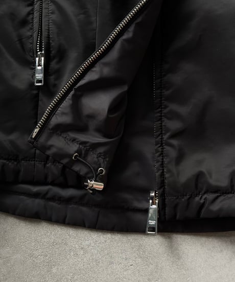 PRADA Reversible Light Padded Jacket / BLACK × DARK GREY