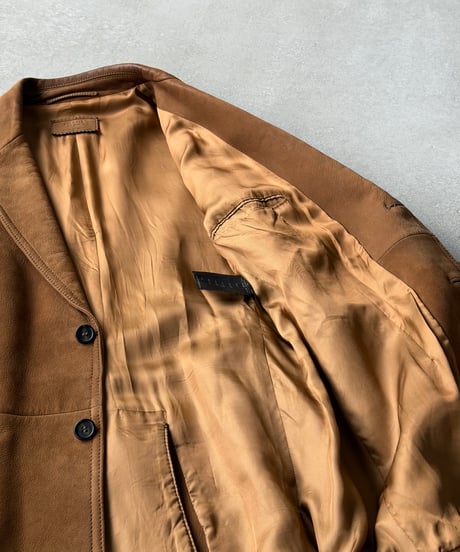 PRADA Leather Tailored Jacket / Made in Italy
