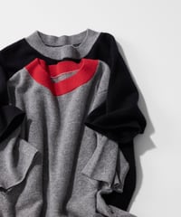 Lightweight  Cashmere Knit Tee （bicolor）
