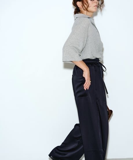 Sheer Sleeve Polo Top