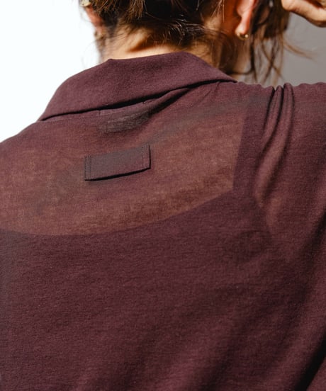 Sheer Sleeve Polo Top