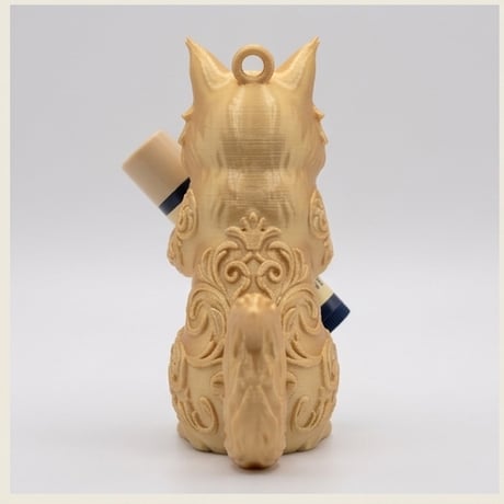 ノルウェージャンフォレストキャットのリップケース 3Dプリント シルクゴールド