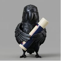 インドオオハナインコのリップケース 3Dプリント シルクブラック キーホルダー