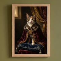 猫（ジャパニーズボブテイル）のルネサンス風肖像画 A4額装インテリア壁掛け