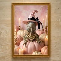 イグアナ（トゲオイグアナ）のハロウィン限定アート A3額装インテリア壁掛け