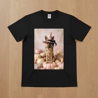 犬（ジャーマンシェパード）半袖Tシャツ ハロウィン限定 ブラック 男女兼用