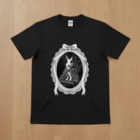 ドワーフホト半袖Tシャツ ルネサンス風モノクロ ブラック 男女兼用