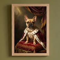 犬（フレンチブルドッグ）のルネサンス風肖像画 A4額装インテリア壁掛け