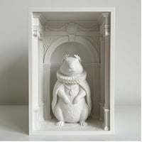 リチャードソンジリスの3Dプリント ブックヌーク 白PLA 本棚インテリア