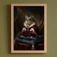 ハムスター（ジャンガリアンハムスター）のルネサンス風肖像画 A4額装