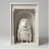 ハリネズミの3Dプリント ブックヌーク 白PLA 本棚インテリア