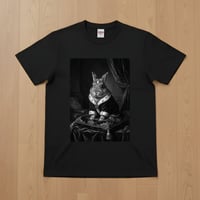 ミニレッキス半袖Tシャツ ルネサンス風モノクロ ブラック 男女兼用