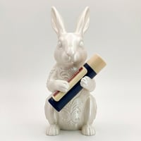 うさぎの3Dプリント リップケース シルクホワイト キーホルダー