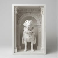 ラブラドールレトリバーのブックヌーク 3Dプリント 白PLA 本棚インテリア