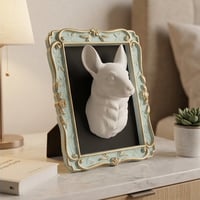 チンチラの壁掛けレリーフ 3Dプリント 白PLA インテリア