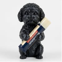 犬（ビションフリーゼ）の3Dプリント リップケース シルクブラック キーホルダー