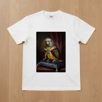 セネガルパロット半袖Tシャツ ルネサンス風カラー ホワイト 男女兼用