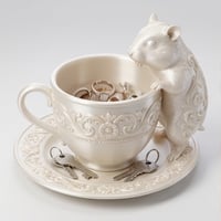 ジャンガリアンハムスターのアクセサリートレイ 小物入れ シルクホワイト