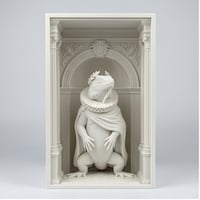 イグアナ（ブルーイグアナ）の3Dプリント ブックヌーク 白PLA 本棚インテリア