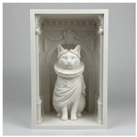 ジャパニーズボブテイルのブックヌーク 3Dプリント 白PLA 本棚インテリア