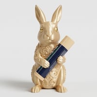 うさぎ（ヒマラヤン）の3Dプリント リップケース シルクゴールド キーホルダー