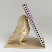 インコ（コザクラインコ）のスマホスタンド 卓上 シルクゴールド