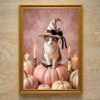 猫のハロウィン限定アート A3額装インテリア壁掛け