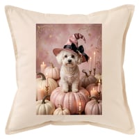 犬（ビションフリーゼ）クッション 45cm ハロウィン限定アート
