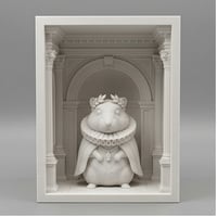 ジャンガリアンハムスターのブックヌーク 3Dプリント 白PLA 本棚インテリア