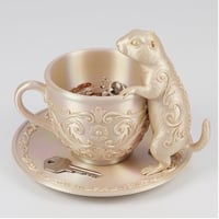 リチャードソンジリスのアクセサリートレイ 小物入れ シルクゴールド