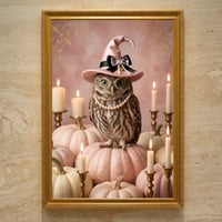 コノハズクのハロウィン限定アート A3額装インテリア壁掛け