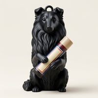 シェットランドシープドッグのリップケース 3Dプリント シルクブラック