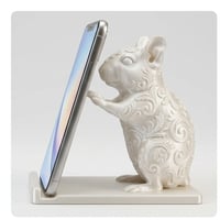 デグーのスマホスタンド 卓上 シルクホワイト