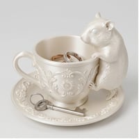 ジャンガリアンハムスターのアクセサリートレイ 小物入れ シルクホワイト
