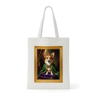 犬（コーギー）トートバッグ ルネサンス風カラーアート 金縁フレーム