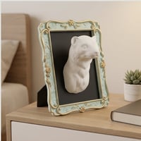 フェレットの壁掛けレリーフ 3Dプリント 白PLA インテリア