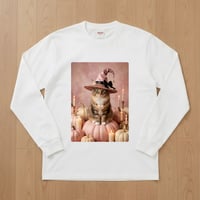 ノルウェージャンフォレストキャットTシャツ ハロウィン限定アート ホワイト