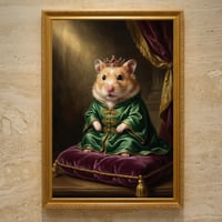 ハムスター（プディングハムスター）のルネサンス風肖像画 A3額装インテリア壁掛け