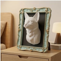 猫（トンキニーズ）の壁掛けレリーフ 3Dプリント 白PLA インテリア