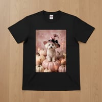 犬（ビションフリーゼ）半袖Tシャツ ハロウィン限定 ブラック 男女兼用