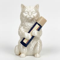 猫（ヒマラヤン）の3Dプリント リップケース シルクホワイト キーホルダー