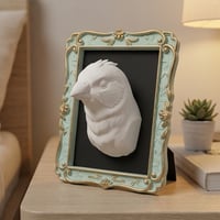 アサヒスズメの壁掛けレリーフ 3Dプリント 白PLA インテリア