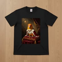 シロハラインコ半袖Tシャツ ルネサンス風カラー ブラック 男女兼用