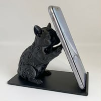 フクロモモンガのスマホスタンド 卓上 シルクブラック